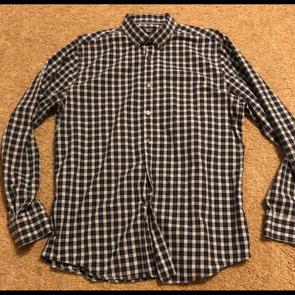 Origami Penguin Slim Fit Dress Shirt 17 36/37